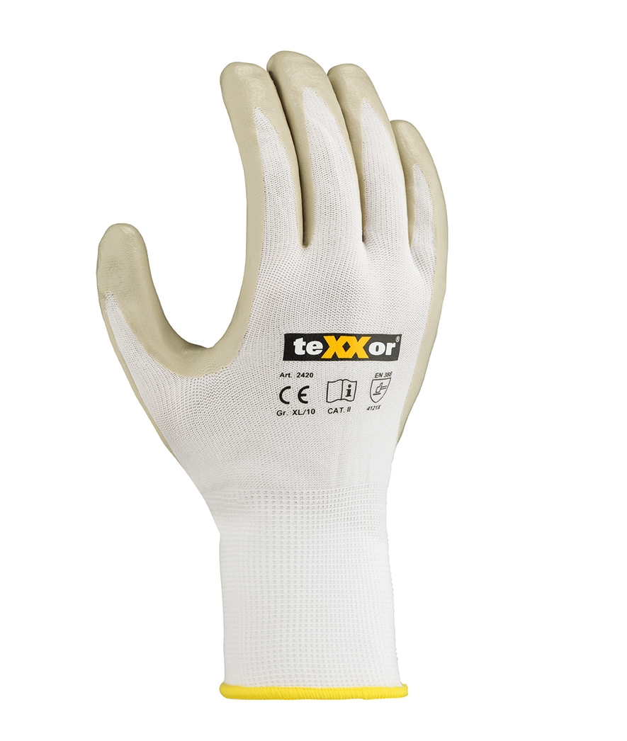 Nylon-Strickhandschuhe NITRIL BESCHICHTET