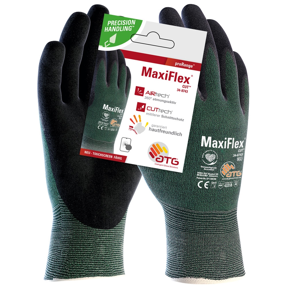 MaxiFlex® Cut™ Nylon-Strickhandschuhe (34-8743 HCT), SB-Verpackung