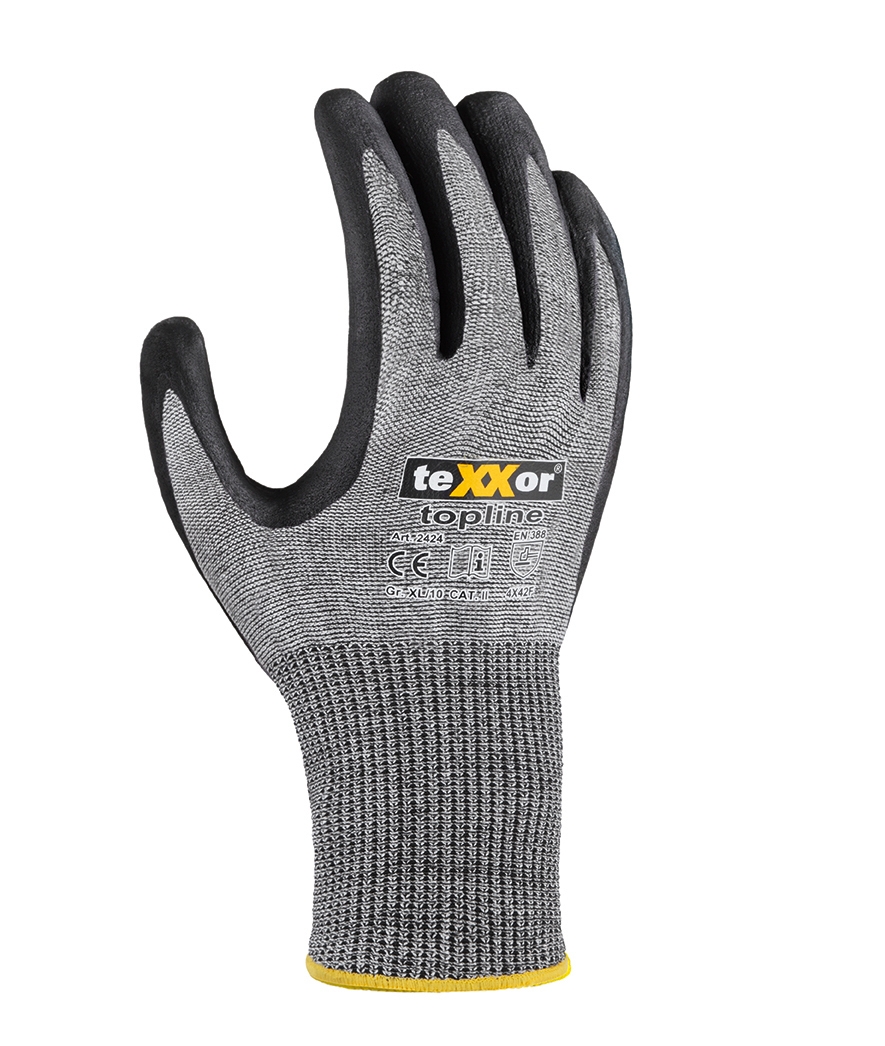 Schnittschutz-Strickhandschuhe BESANDETE NITRILBESCHICHTUNG