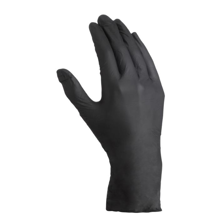 Nitril-Einweg-Handschuhe schwarz UNGEPUDERT